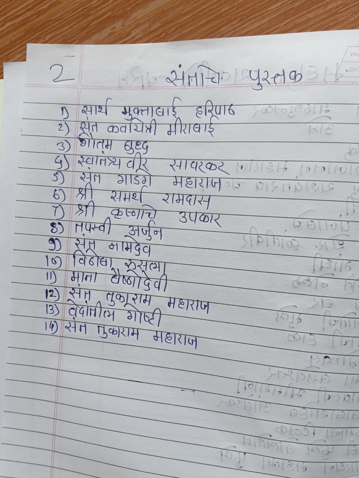 वाचनालयातील उपलब्ध पुस्तकांची यादी